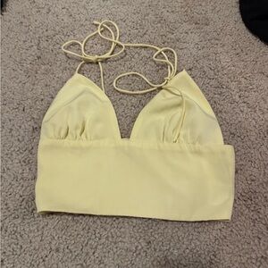 superdown Yellow Halter Top